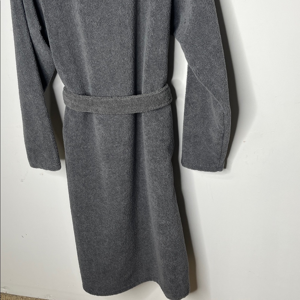 MDRNST Terrycloth Heavy Bath Robe Size Medium side pockets Deep Grey - Picture 6 of 6